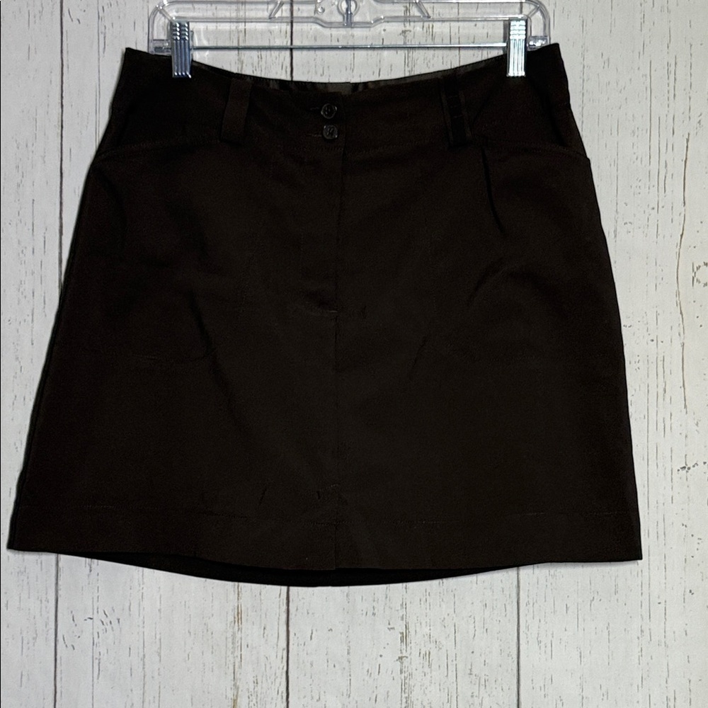 Nike Dri Fit Chocolate Brown Golf Athletic Skirt Skort Size 10